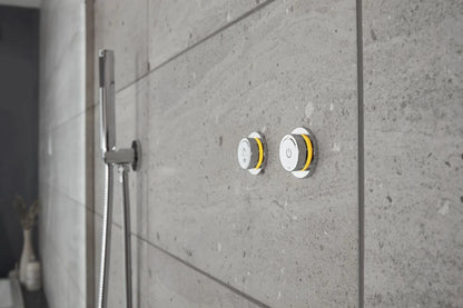 VADO SENSORI SMART DIAL 2 OUTLET THERMOSTATIC SHOWER VALVE BRUSHED NICKEL £899 - RRP £1195